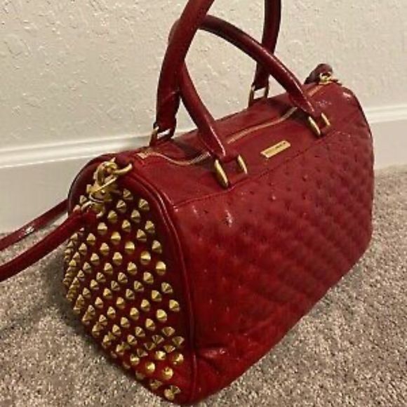 NWT Perfect Lush Rebecca Minkoff terracotta flame studded satchel. MINT - Picture 8 of 8
